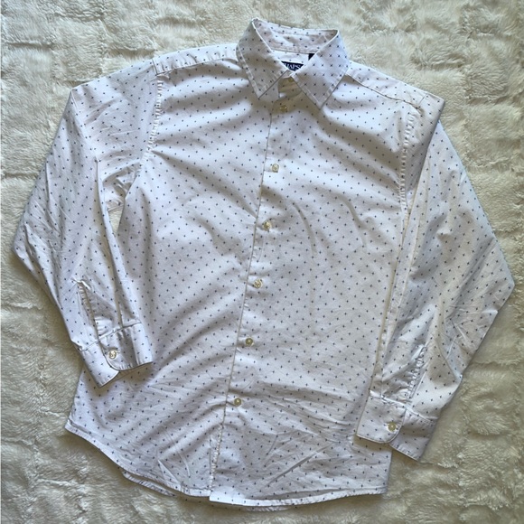 Boys Cotton white bottom up Dress shirt size 14 - Picture 4 of 5